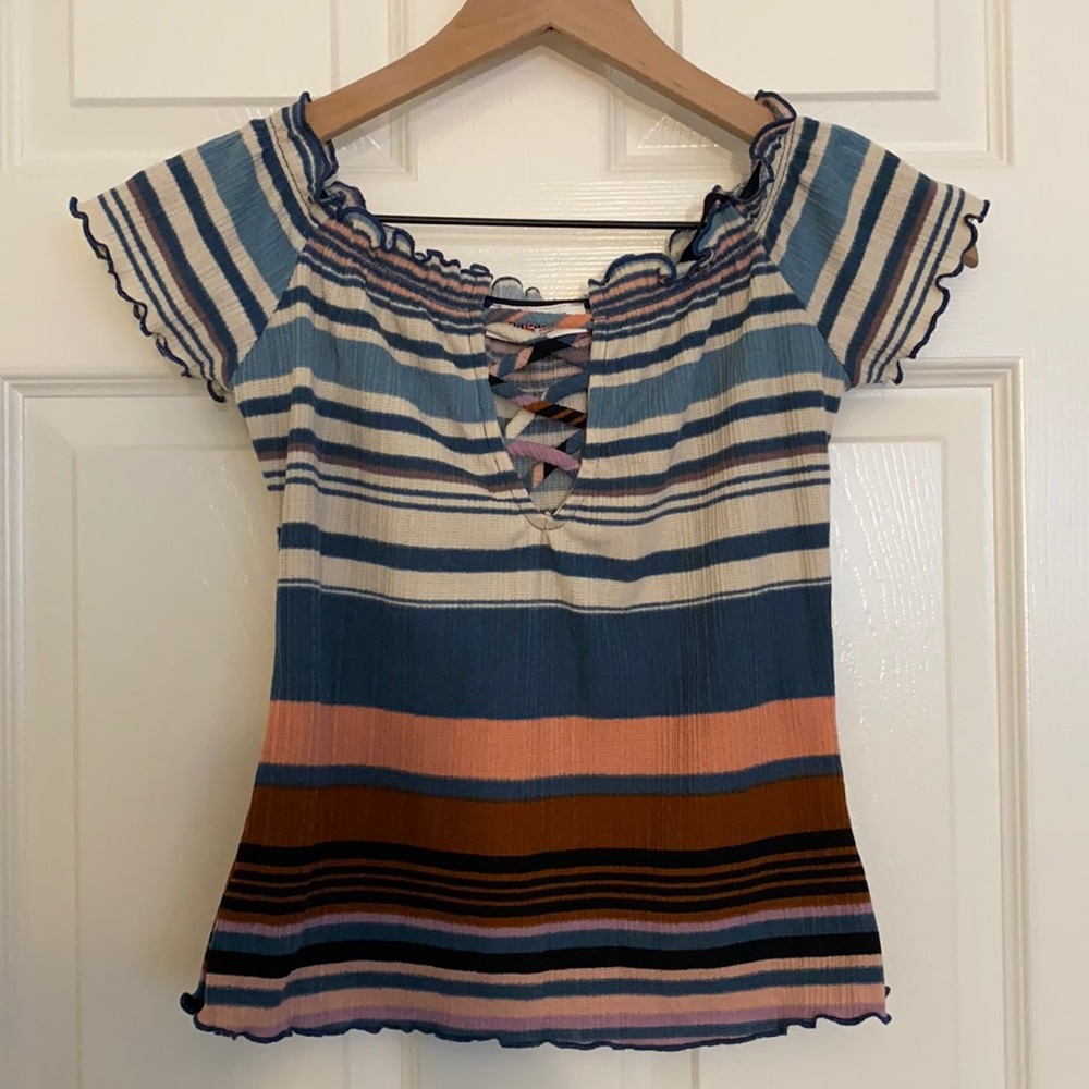 Cute lace v neck